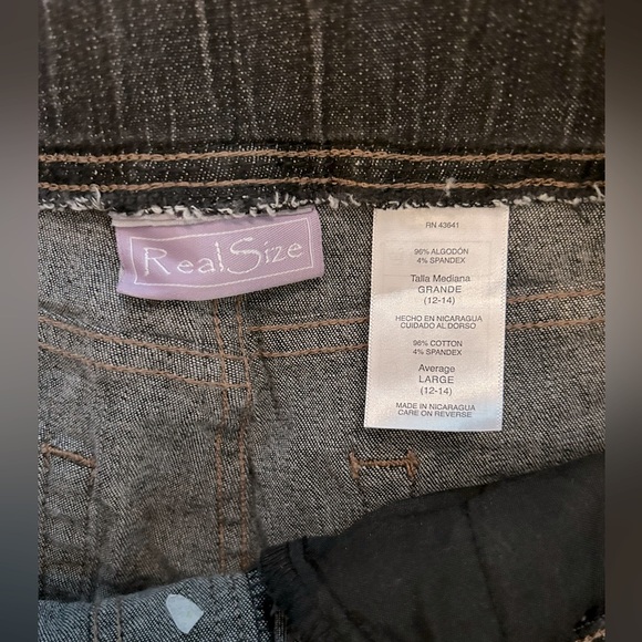 Real Size Size L ( 12 - 14 Average) 4 Pocket Pull On Jeans Very Comfy - Picture 4 of 4